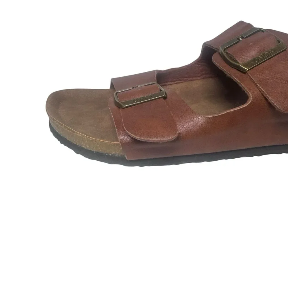 Mens Oncai brown leather Sandals Size 12 EU 46 Fast Shipping